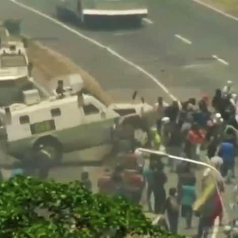OVER THE EDGE: Government Tanks PLOW Into Crowd of Anti-Maduro Protesters During Venezuela Uprising