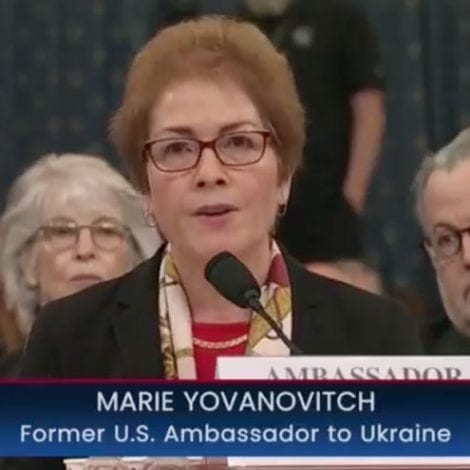 SIMPLE QUESTION: Yovanovitch Says ‘No’ When Asked if She Has ‘Any Information’ on Criminal Activity