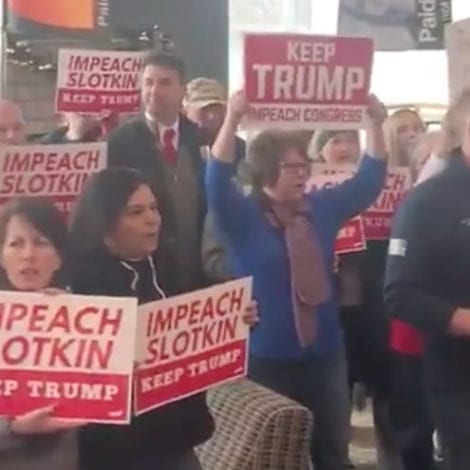 THE PEOPLE REACT: Pro-Trump Protests Break-Out at Town Hall After Democrat Backs Impeachment