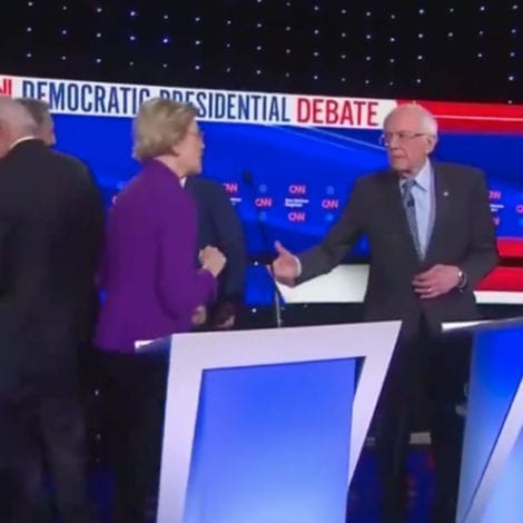 SOCIALIST STARE-DOWN: Warren Refuses to Shake Bernie’s Hand After Accusations of ‘Sexism’
