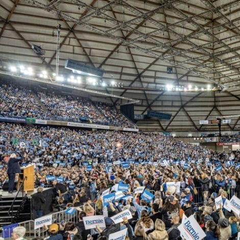 TACOMA BERNING: Sanders Addresses Crowd of 17,000 SUPPORTERS in Washington State