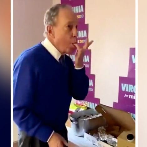 MESSY MIKE! Video Shows Bloomberg Putting Half-Eaten Pizza BACK in the Box, Licking Fingers, Touching Everything