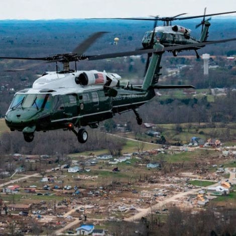 TRUMP in TENNESSEE: The President Tours Tornado Damage After Nashville Storm Kill 25 People