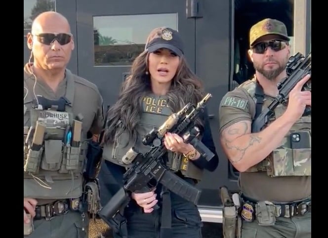 Noemland Security Dhs Sec Leads Ice Raids In Phoenix Sweeping Them