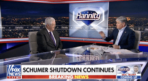 SPEAKER STOPS BY: Gingrich Talks GOP Shutdown Strategy, Dem Craziness on Hannity [WATCH]