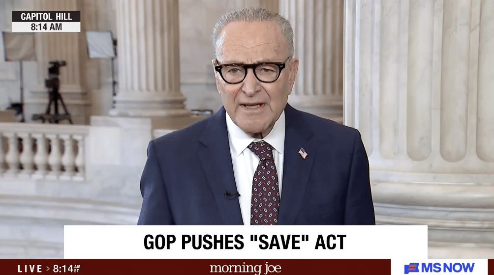 CHECK THE POLLS, CHUCK! Schumer Still Claims ‘Jim Crow 2.0’ After Seeing 71