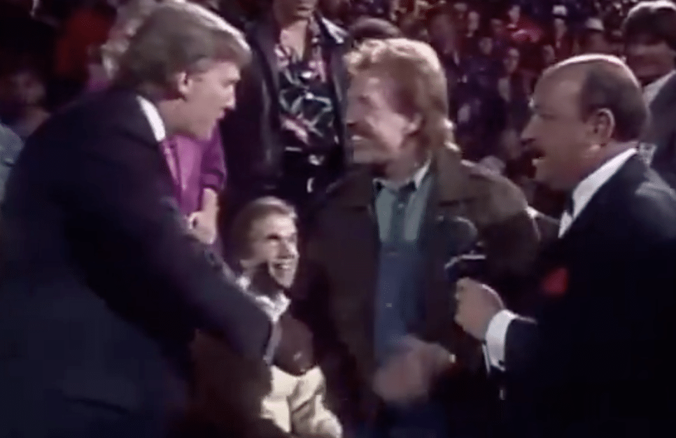 MAGA POWERS COLLIDE: Donald Trump Shakes Hands With Chuck Norris at Wrestle