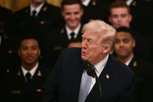 US-POLITICS-TRUMP-NAVY WATCH NOW: Trump Participates in the Commander-in-Chief Trophy Presentation