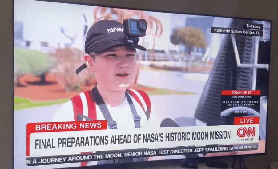 OVER THE MOON: Kid Hyped for Artemis II Tells CNN 'We're Going Back to the F--King Moon!' [WATCH]